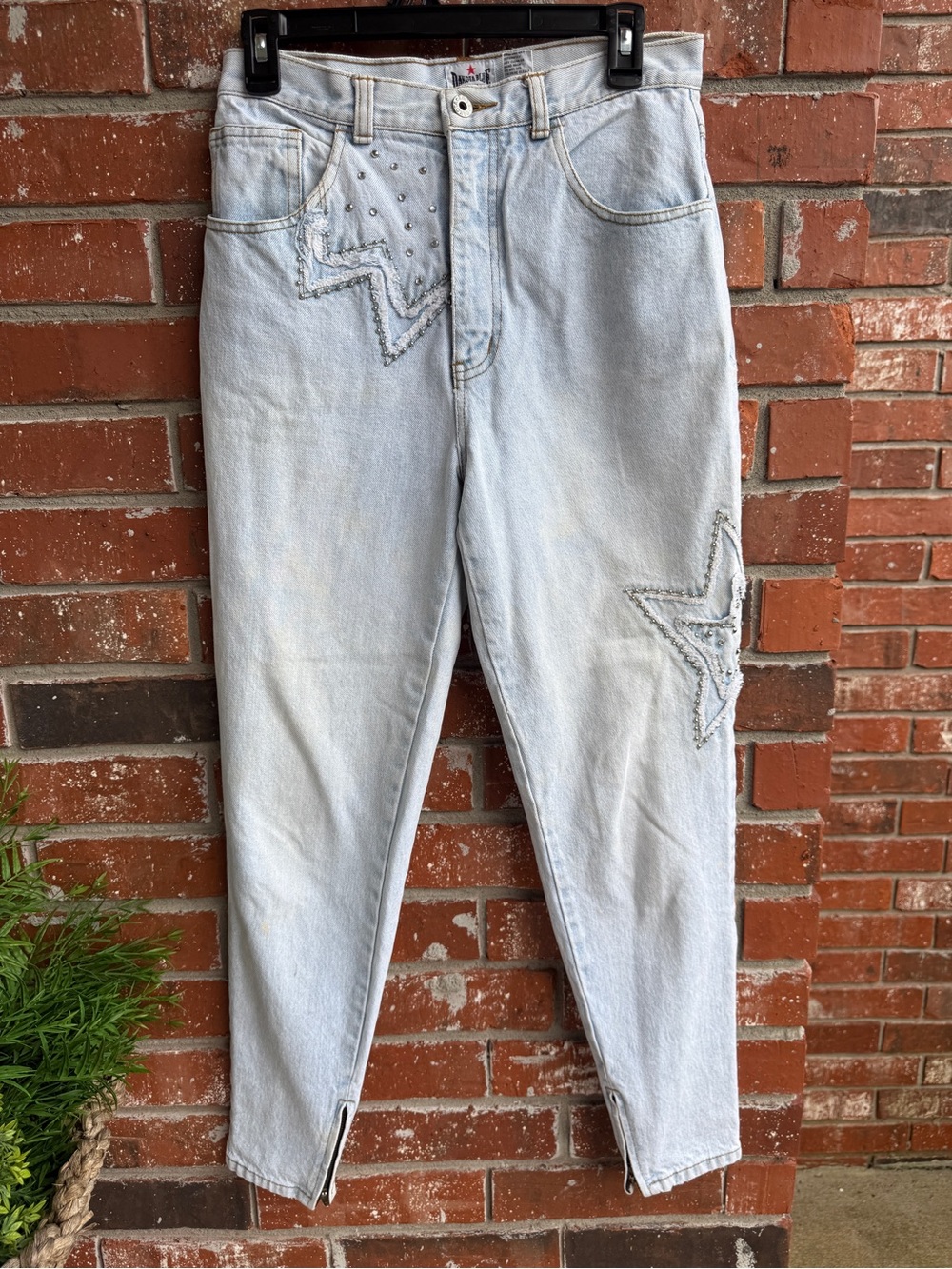 Dakota Blue High-Rise Light Blue Star-Accent Women’s Jeans